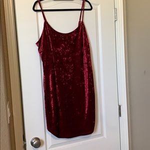 Forever 21 Burgundy Velvet Dress
